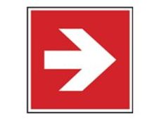 Pickup - Pictogramme - Flèche rouge directionnelle droite - 150 x 150 mm
