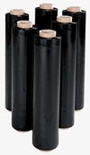 6 bobines Film étirable noir opaque - 17 microns - 45 cm x 300 m