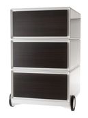 Caisson de bureau mobile EASYBOX - 3 tiroirs - Wengé