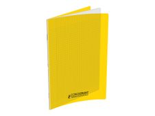 Conquérant Classique - Cahier polypro 24 x 32 cm - 48 pages - grands carreaux (Seyes) - jaune