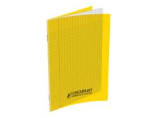 Conquérant Classique - Cahier polypro 17 x 22 cm - 96 pages - grands carreaux (Seyes) - jaune