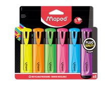 Maped Fluo Peps Classic - Pack de 6 surligneurs - couleurs assorties