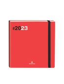 Agenda Flex - 1 semaine sur 2 pages - 16 x 16 cm - rouge - Oberthur