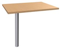 Extension IDRA/DUAL sur pied tube - 80 x 60 cm - Pied alu - plateau imitation Hêtre