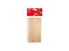 Apli - Pics en bois naturel - 50 batônnets pointus de 20 cm x 3 mm