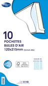 La Couronne - 10 Pochettes bulles - 120 x 215 mm - autocollant - blanc