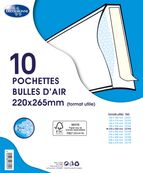 La Couronne - 10 pochettes bulles - 220 x 265 mm - autocollant - blanc