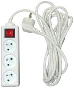 Multiprise avec interrupteur 3 prises - 4m