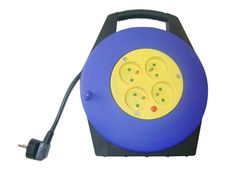 Enrouleur de cable électrique +  4 prises 16A - 10m