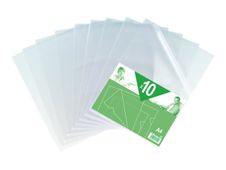 10 Pochettes coin neutres - A4 - pour 25 feuilles - 12/100 - incolore