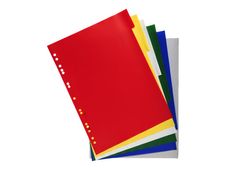 Exacompta - Intercalaire 6 positions - A4 Maxi - polypropylène coloré