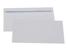GPV ÉCONOMIQUE - 500 Enveloppes - 110 x 220 mm - avec bande (auto-adhésif) - doublure de couleur - blanc