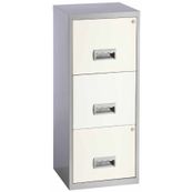 Cajonera 3 cajones carpetas  colgantes aluminio/blanco