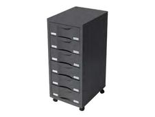 Module de rangement à roulettes 6 tiroirs - anthracite/gris