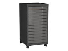 Desserte de rangement 12 tiroirs - anthracite/taupe