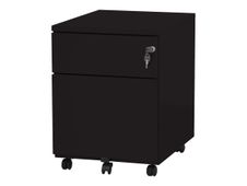 Caisson mobile - 2 tiroirs - noir - 56,7 x 54,1 x 41,8 cm