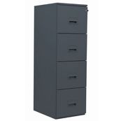 Classeur 4 tiroirs pour dossiers suspendus - 131 x 42 x 54 cm - anthracite