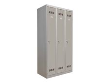 Vestiaire Industrie Propre - 3 portes - 180 x 90 x 50 cm - gris/gris