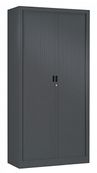 Armoire haute monobloc Class 900 - 180 x 90 x 43 cm - corps et rideaux anthracite