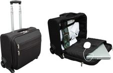 Clementina Frog Traveller l - Valisette trolley multipoches - noir