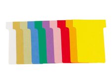 Exacompta - 100 Fiches en T - Taille 1,5 - coloris assortis - carton de 10 étuis