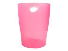 Exacompta Ecobin - Corbeille à papier 15L - framboise translucide