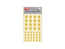 APLI kids - Adhesivo de decoración - estrella - 3 hojas - oro - permanente