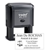 Tampon personnalisé avec 8 lignes de texte - zone d'impression 60 x 33 mm - Trodat Printy 4928