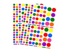 Apli - 6 feuilles gommettes rondes - coloris assortis