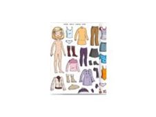 Apli - 37 gommettes repositionnables - Vêtements filles