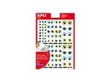 Apli - 3 feuilles gommettes - bleu, jaune, vert