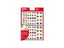Apli - 3 feuilles gommettes - rouge, orange, rose