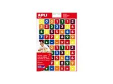 Apli - 3 feuilles gommettes chiffres - coloris assortis