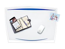 CEP Ice - Sous-main avec rabat - bleu transparent