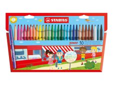 Stabilo power - 30 Feutres - couleurs assorties - 2 mm