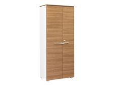 Armoire haute XENON - L80 x H188 x P45 - 2 portes - Merisier italien