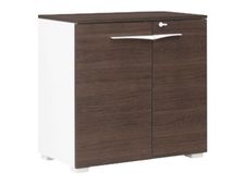 Rangement bas XENON - L80 x H78 x P45 - 2 portes - Chêne royal