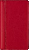 Agenda de poche spiralé Palermo Optivision - 1 semaine sur 2 pages - 9 x 16 cm - rouge - Brepols