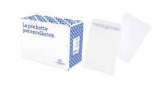 La Couronne - 250 Pochettes Enveloppes 260 x 330 mm - 90 gr - sans fenêtre - blanc - bande auto-adhésive