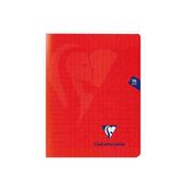 Clairefontaine Mimesys - Cahier polypro 17 x 22 cm - 96 pages - grands carreaux (Seyes) - rouge