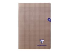 Clairefontaine Mimesys - Cahier polypro A4 (21x29,7 cm) - 96 pages - grands carreaux (Seyes) - noir