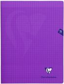 Clairefontaine Mimesys - Cahier polypro 24 x 32 cm - 96 pages - grands carreaux (Seyes) - violet