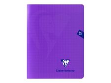 Clairefontaine Mimesys - Cahier polypro 17 x 22 cm - 96 pages - grands carreaux (Seyes) - violet