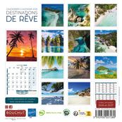 Calendrier illustré BOUCHUT 15 x 15 cm DESTINATIONS DE REVE Pefc 70 %
