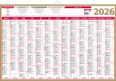 Calendrier bancaire année civile BOUCHUT "Maxior" 43 x 65 cm coloris or Pefc 70 %