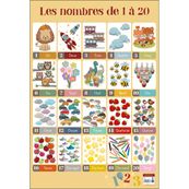 Bouchut - Poster pédagogique effaçable - 52 x 76 cm - Nombres de 1 à 20