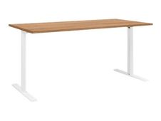 Table de réunion modulaire YES ! - 140 cm - Pieds blancs - Merisier