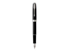 Parker Sonnet - Stylo plume noir laqué - pointe moyenne