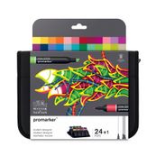 ProMarker - Pack de 24 marqueurs double pointe - assortiment étudiant