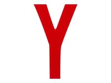 Pickup - Étiquette autocollante - 90 mm - Lettre Y - rouge brillant